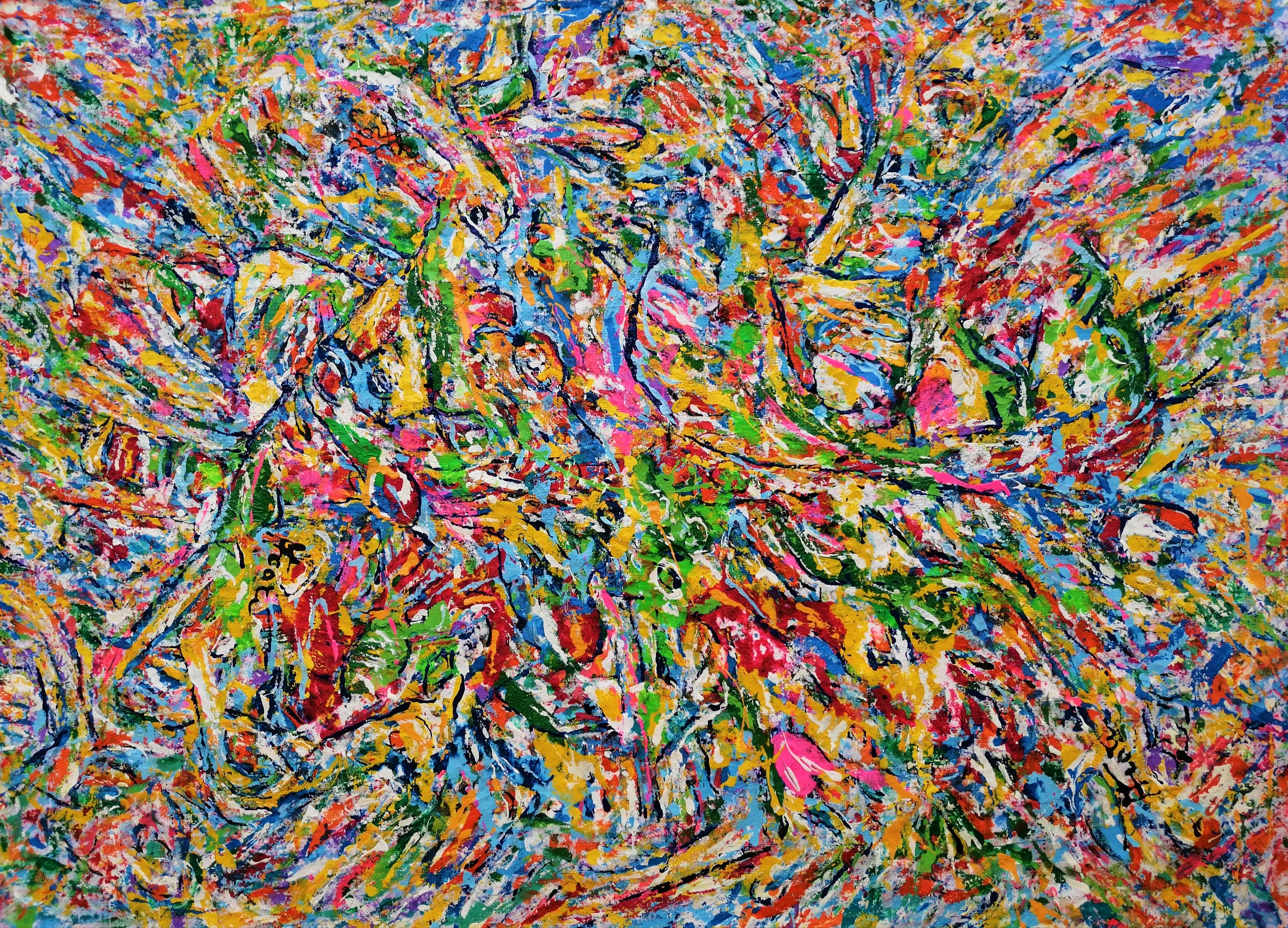 Mattia Fiore -352 2020 - Tecnica mista su lino fine ‘800 - 70 x 101 cm